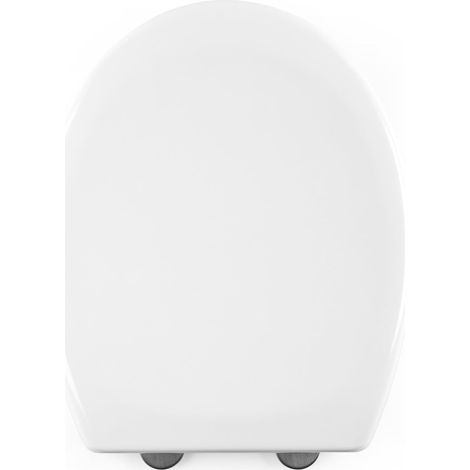 Abattant WC Anti-Bac, forme D, fermeture douce, blanc (1/5)