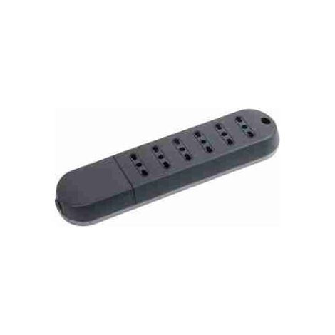 BTI3659G Multipresa SLIM6 bipasso senza cavo - grigia