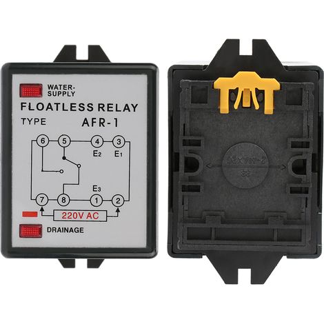 AFR-1 AC 220V Flüssigkeitsstandregler-Relais Wasserstandschalter (Schwarz) (1/5)