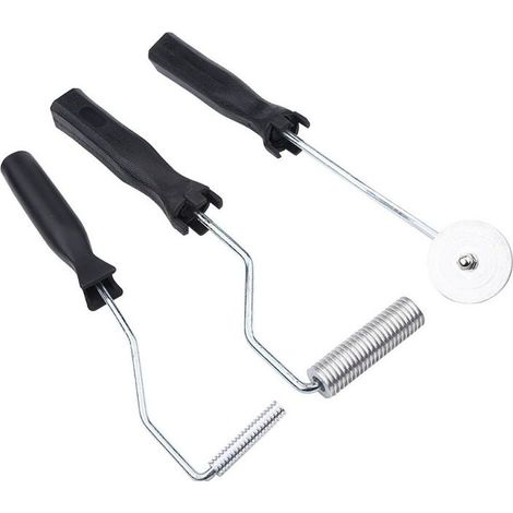 EASYCOMFORT Kit 3pcs Rouleau Débulleur en Fibre de Verre et Alliage d’Aluminium, Outil Paddle pour Éliminer les Bulles d'Air dans la Résine, Moule et Composite (1/5)