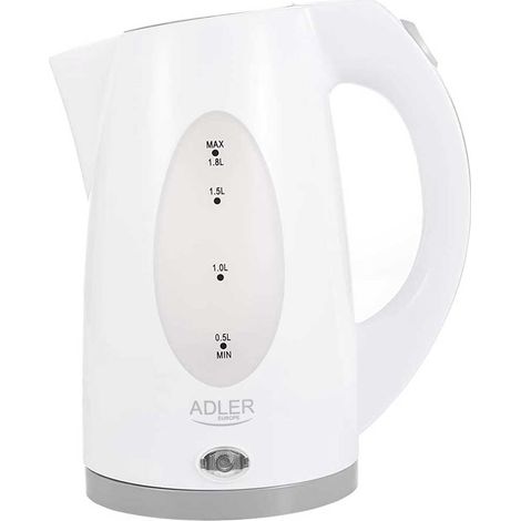 Bollitore Elettrico 1,8Lt 2000W Acqua Calda Cordless Indicatore Livello Bianco