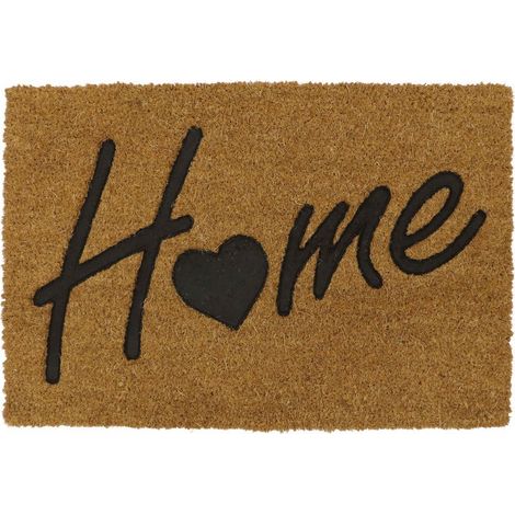 Rubber Embossed PVC Backed Coir Doormat, 40x60cm, Home (1/4)
