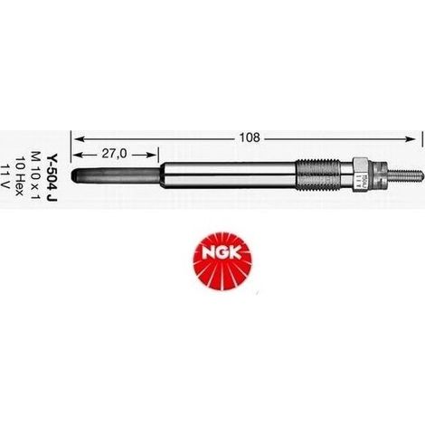 Bougie de préchauffage NGK 1441 CITROËN 5960.66 5960.67 5960.F4 5960.F5 596066 (1/2)