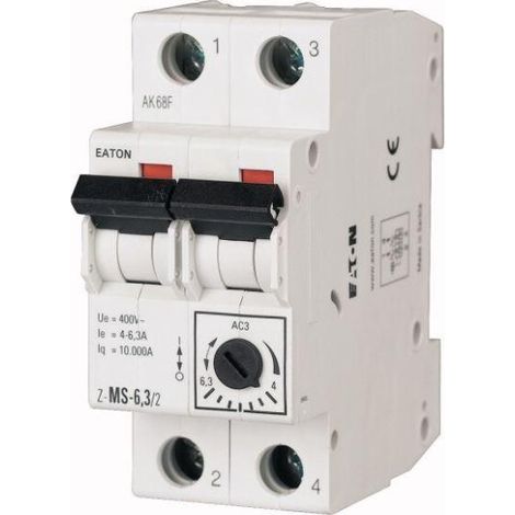 Interruttore protezione motore eaton electric 248398 z-ms-10/2-6,3 10a 2p