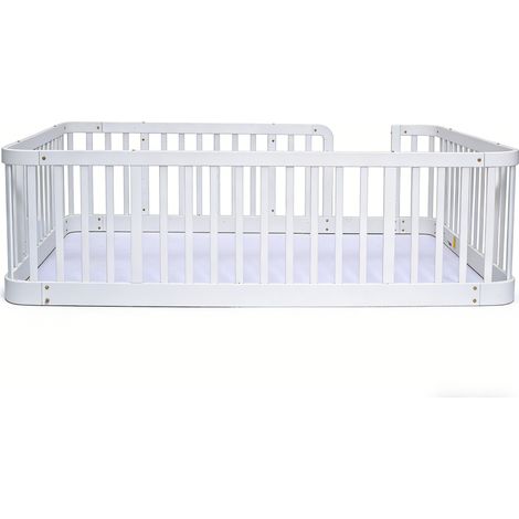 Modulierbarer Laufstall 140 x 200 cm weiß aus Holzwerkstoff MODENUIT (1/5)