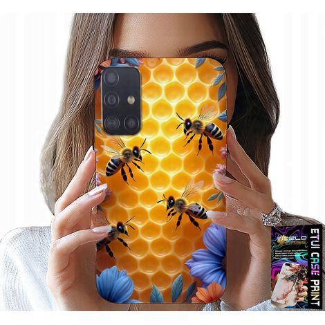 Custodia per Samsung Galaxy A51 - cover posteriore a nido d'ape UL con motivo a api (1/5)