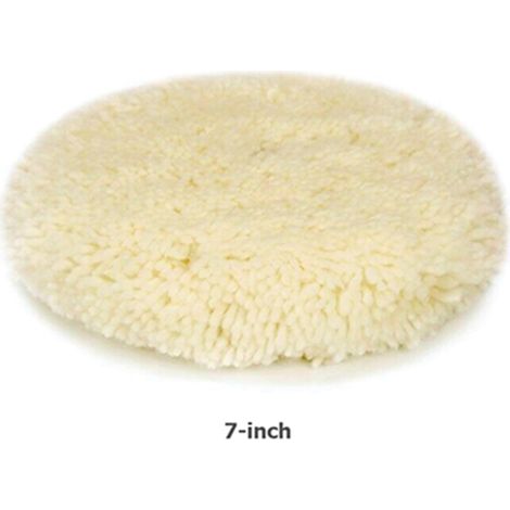 Ortviai Disques de polissage en laine naturelle 7 pouces – Lot de 2 pour polisseuse rotative ou orbitale, finition automobile et réparation carrosserie (1/4)