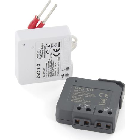 Kit va et vient récepteur + émetteur 250W – Télécommande 433 MHz – Portée 50m – Alimentation 230V – Compatible avec DiO