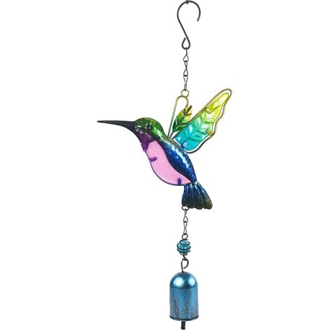 Carillons éoliens colibri, petit carillon de jardin pour maison, fête, décoration de festival, verre décoratif pour Saint-Valentin, cadeau d'ornement extérieur (1/5)