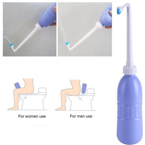 Bidet Portable à Main pour Hygiène Personnelle, Pulvérisateur de Salle de Bain pour Maison et Voyage (1/2)