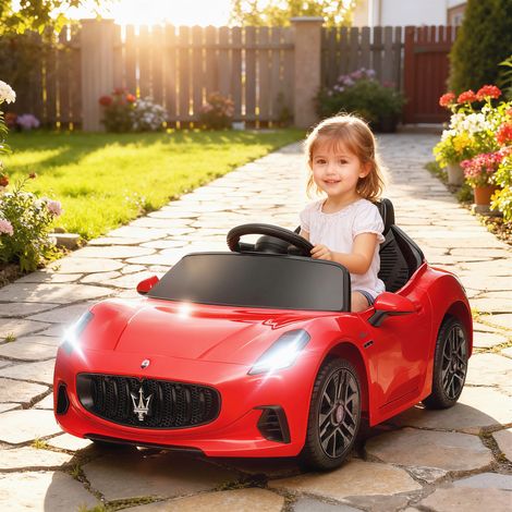 Coche Eléctrico Infantil Maserati Gran Turismo Folgore con Batería 12V Mando a Distancia Faros Bocina y Música MP3 Rojo (1/5)