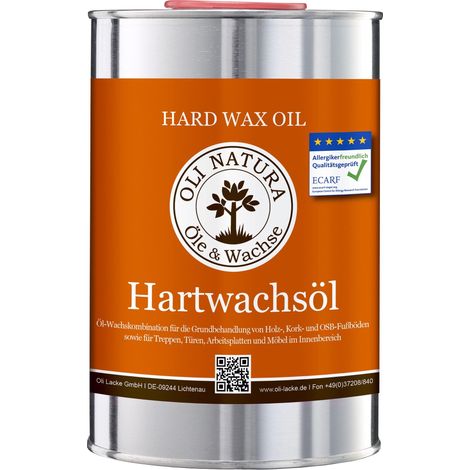 OLI NATURA Öle & Wachse A03675 Olio di Cera Dura, Naturale, 1 Liter