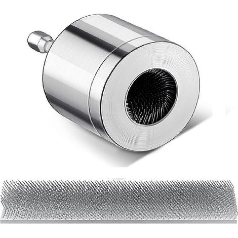 Nettoyeur de tuyaux en cuivre métallique de 1/2 pouce avec 1 tube à brosses remplaçables -- (1/5)