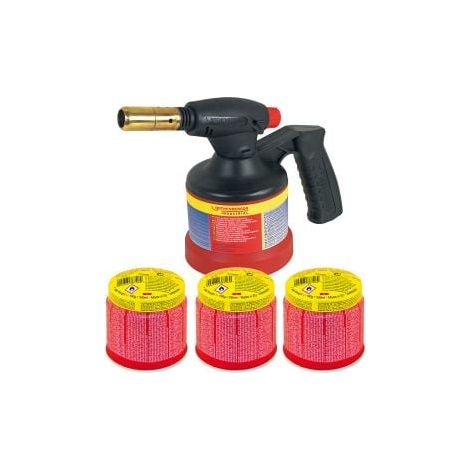 ROTHENBERGER Industrial RoFlame Premium Lötlampe Piezo 1.800 °C inkl. 3x C200 Kartusche 330 ml ILL System - 1500004632
