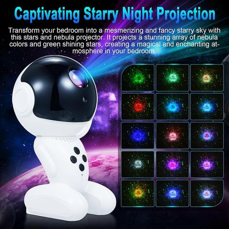 Sternenprojektor Galaxie Nachtlicht Sternennebel Deckenleuchte LED 15 Lichteffekte mit Fernbedienung