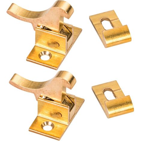 Lot De 2 Verrous De Fenêtre Rétro En Cuivre Avec De Sécurité Pour Enfants Verrous De Fenêtre Pour La Maison Sécurité Supplémentaire Facile À Installer Construction En Alliage De Zinc