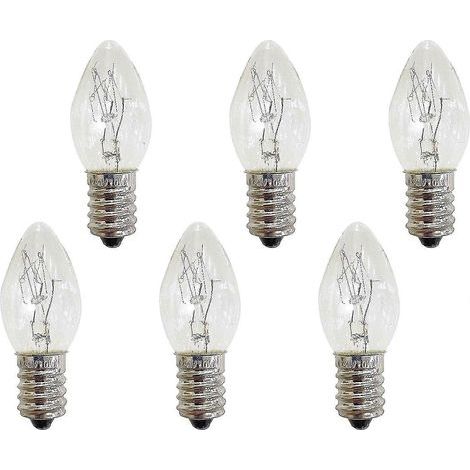Bombilla incandescente de sales de tungsteno de 10 W - Base E14, rosca pequeña, para luz nocturna (1/4)