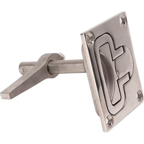 Verrou de trappe bateau, poignée encastrée 316 acier inoxydable, loquet de pont 67x79mm, fermeture à levier pour yacht et navire, fixation marine étanche (1/5)