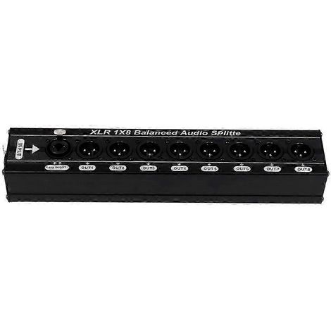 Répartiteur audio symétrique XLR 1x8 (1 entrée, 8 sorties) - Boîtier de répartition de signal audio à boucle unique - Sortie audio HF (1/5)