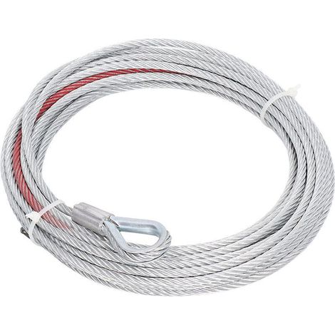 Cable de cabrestante de 4500 libras, de acero inoxidable, con un diámetro de 5,5 mm y una longitud de 10 m, para cabrestantes de remolque.
