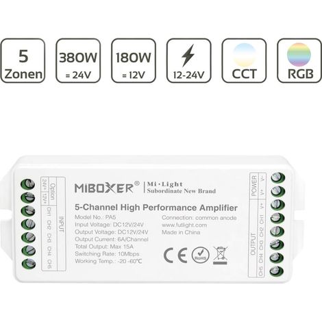 MiBoxer RGB+CCT Verstärker/Amplifier 5 Kanal 12/24V PA5 (1/5)