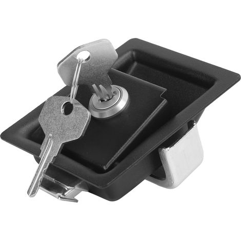 Serrure universelle pour porte de camping-car avec deux clés, adaptée aux camping-cars, aux armoires électriques et aux boîtes à outils de voiture. (1/5)