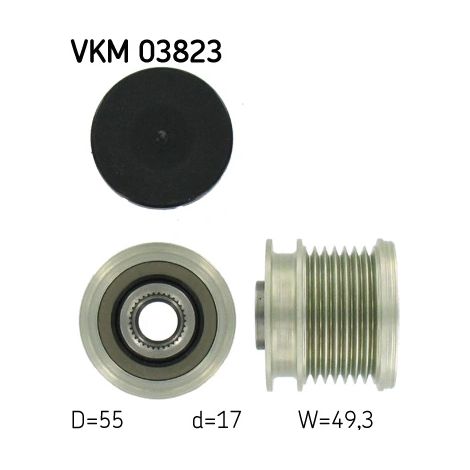 Poulie roue libre, alternateur SKF VKM 03823 CHRYSLER 626 150 00 60