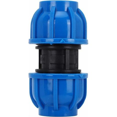 Filiyano-4 raccords droits en plastique PE 25 mm à 25 mm pour tuyaux d'eau, adaptateurs de tuyauterie, raccords de tuyauterie bleus 1"1/4 (33x42) (1/5)