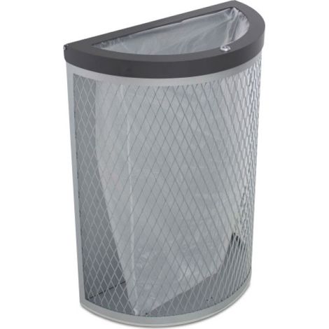 Papelera Marsella Urbana Semicircular con Aro Sujetabolsas 90 litros