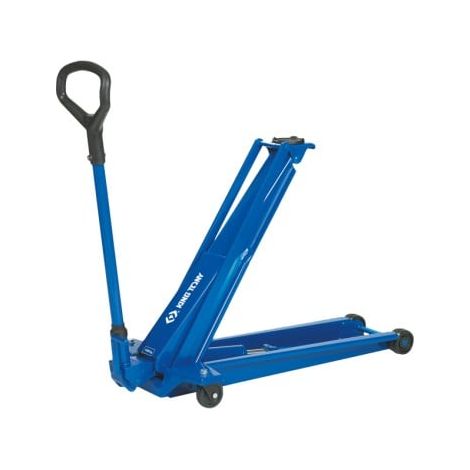 Cric à haute levée 1.3T – Hauteur minimum 80mm – Pédale de levée rapide – Roulettes silencieuses en polyuréthane – King Tony (1/5)