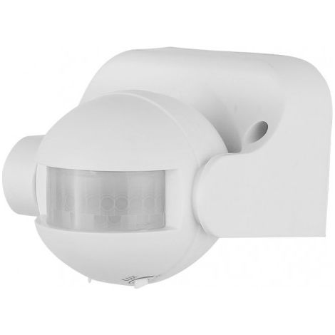 IP44 weißer 360°-Bewegungsmelder, 12 m Reichweite, 8 x 8,5 x 11 cm