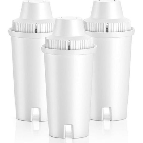 Lot de 3 Cartouches Filtre à Eau de Remplacement pour Longlast Classique, Compatible Purificateur, Filtration Durable, Blanc (1/5)