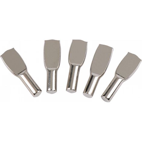 Broches support étagère 7mm nickelé argent pour meubles, lot de 30 (1/5)