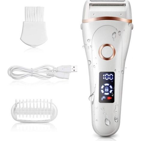 Rasoio elettrico - AUCEE - Ricaricabile - Uso a secco e bagnato - Display a LED - Ipoallergenico (1/5)