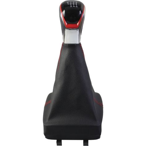 Adapté aux voitures Volkswagen Polo, ce kit de modification de pommeau de levier de vitesse/boîte de vitesses intégré présente des coutures noires et des garnitures bleues, et comprend une transmissio (1/4)