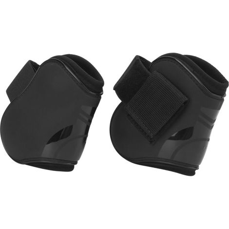 Lightweight and Adjustable Horse Tendon Boots for Jumping, 2-Pack Black Hind Leg Boots (L), 4-Pack