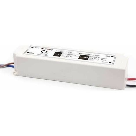 V-TAC VT-22101 Alimentation led slim 100W 12V 8A étanche IP67 en plastique - SKU 3236