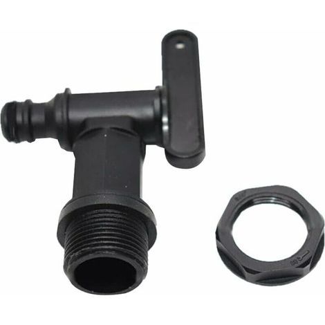 Robinet de réservoir en plastique 1000l, adaptateur de boîte de stockage d'eau IBC, adaptateur de robinet de tuyau d'arrosage, pour collecteur d'eau de pluie, réservoir de carburant (pla