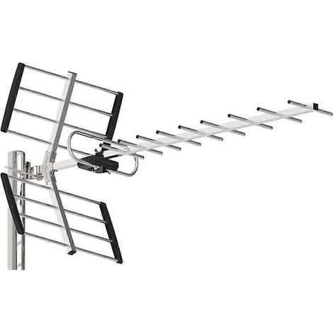 Antenne extérieure numérique HD d'une portée jusqu'à 320 km, idéale pour les combles et les greniers, chaînes TV 4K gratuites - JBMEDIA (1/4)