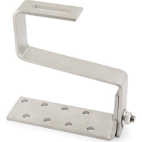 Crochet de toit réglable pour tuile canal - Inox A2 40 - 80 - Boite de 20 (1/3)