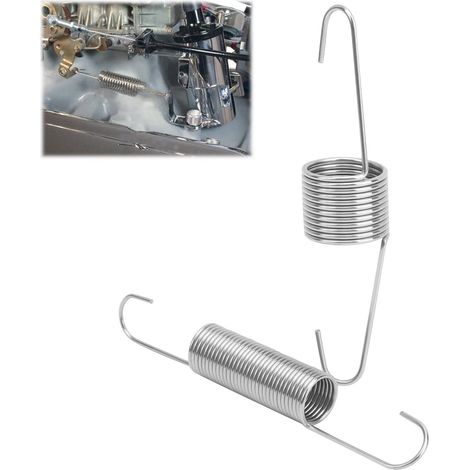 Support de Ressort de Rappel d'Accélérateur avec Double Ressorts en Acier Inoxydable Chromé pour Moteurs Chevy (1/5)