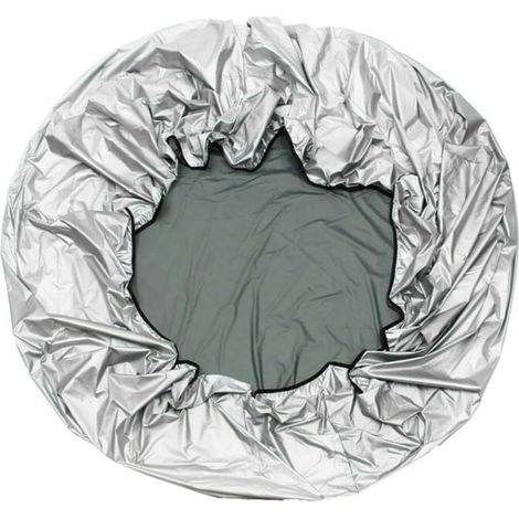 Housse ronde en tissu Oxford imperméable anti-UV pour extérieur, protection quotidienne pour jardin, terrasse, spa, baignoire, résistante à la poussière, convient pour 190 à 90 cm, rétention (1/5)