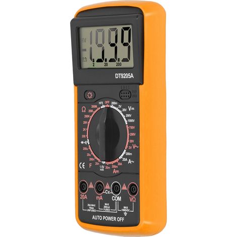 Intelligentes digitales Multimeter mit LCD-Display, multifunktionaler Stromkreisprüfer, Spannungsprüfer für den Heimgebrauch, orange (1/5)