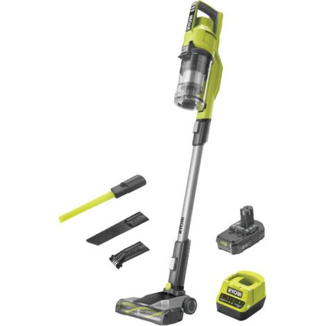 Pack RYOBI - Aspirateur balai - RSV18-120G - 18V One+ - 500ml - 1 batterie 2.0Ah - 1 chargeur - Embout de nettoyage - RSVMCT (1/5)