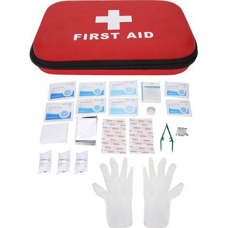 Kit de bandage triangulaire d'urgence, trousse de premiers secours, boîte à outils pour le traitement des plaies. (1/5)