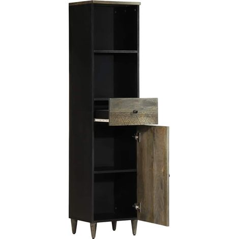 vidaXL Mobile da Bagno 38x33x160 cm in Legno Massello di Mango