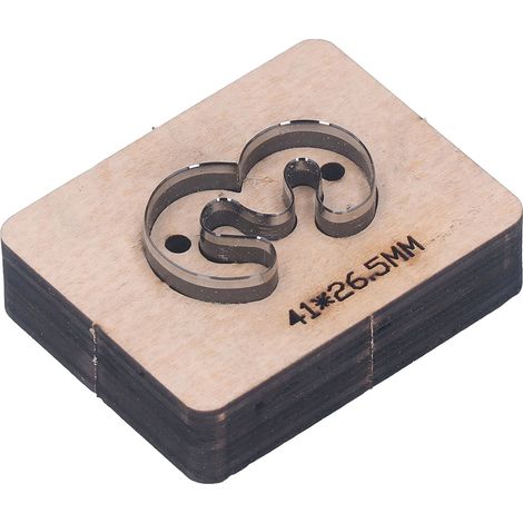 Matrice de découpe cuir chiffre 3 en acier allié et bouleau 41x26.5mm pour découper cuir bois caoutchouc tissu argile plastique carton bricolage (1/5)