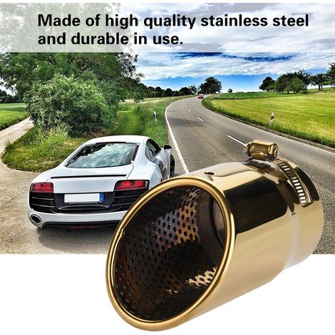 Embout d'échappement 76mm en inox pour Audi Q3 A6 - Silencieux arrière tubulaire accessoire auto (1/5)
