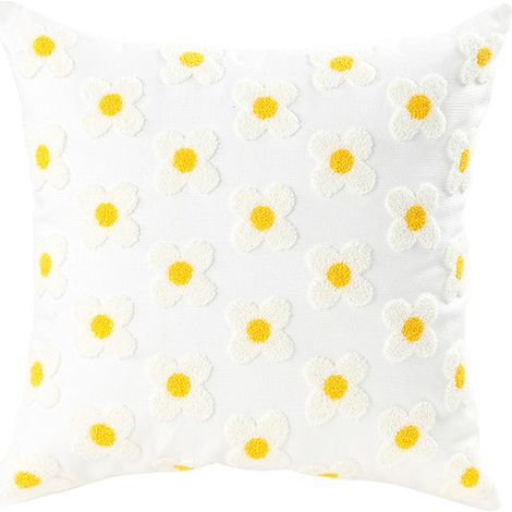 Lot de 2 housses de coussin florales, décoratives, 45x45 cm, pour canapé, chambre, salon. (1/4)