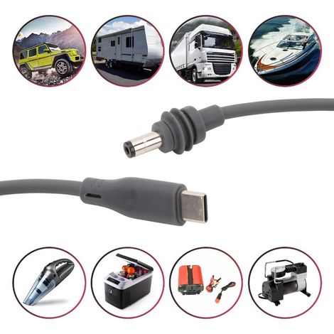 Cable de alimentación para satélite de CC a USB-C, resistente a la intemperie, de fácil instalación (plug-and-play), 5 m (16,4 pies) de longitud para diversas aplicaciones electrónicas. (1/5)